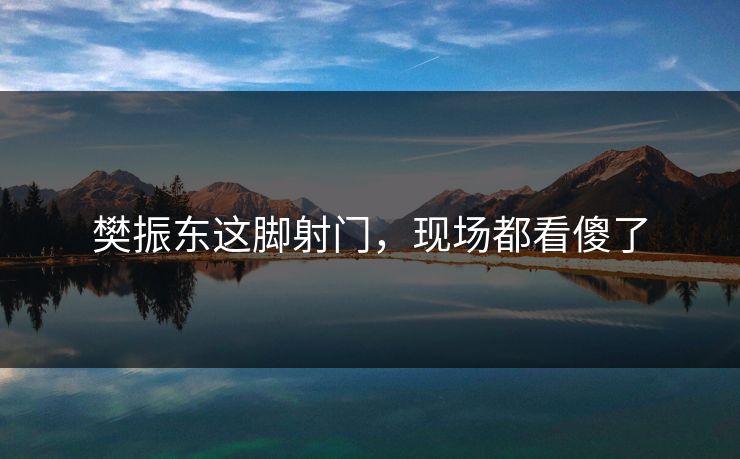 樊振东这脚射门，现场都看傻了