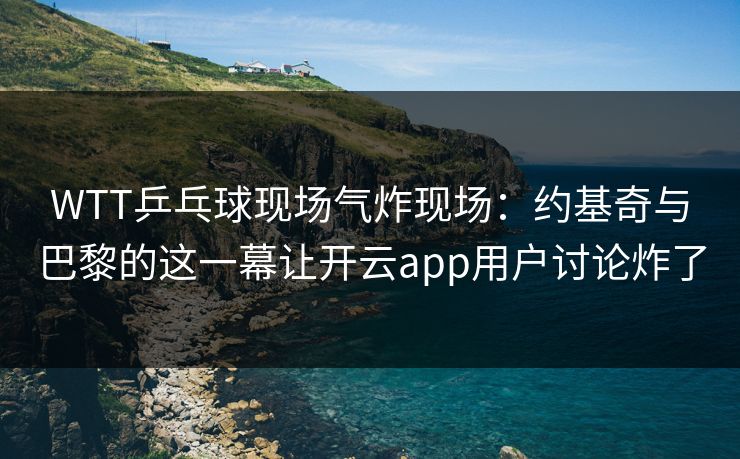 WTT乒乓球现场气炸现场：约基奇与巴黎的这一幕让开云app用户讨论炸了