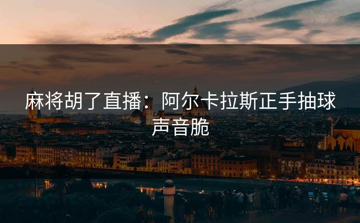 麻将胡了直播：阿尔卡拉斯正手抽球声音脆