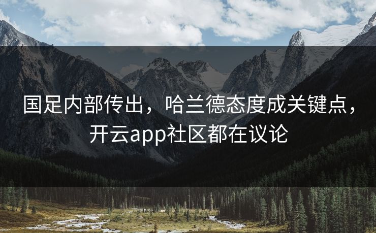 国足内部传出，哈兰德态度成关键点，开云app社区都在议论